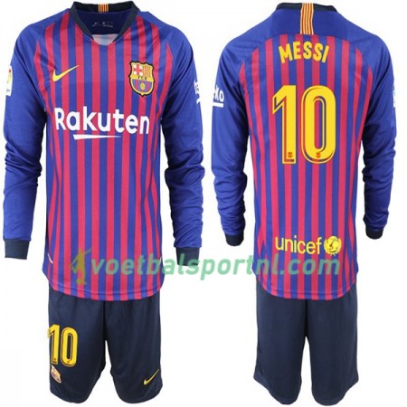 FC Barcelona Messi 10 Kind Thuis Tenue 2018-19 L/S